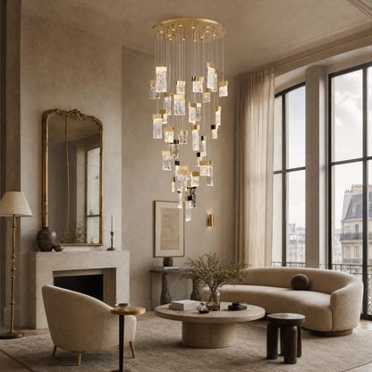 Knox Blown Glass Cascading Chandelier 31.5" (2)