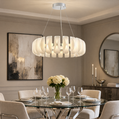 Helena Modern Glass Round Chandelier