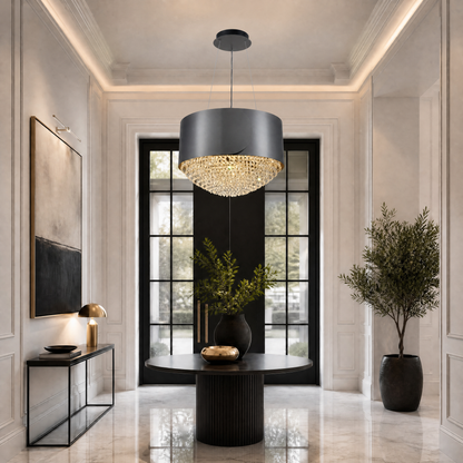 Theron Crystal Pendant Light 28" (6)