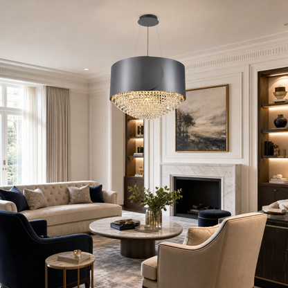 Theron Crystal Pendant Light 28" (5)