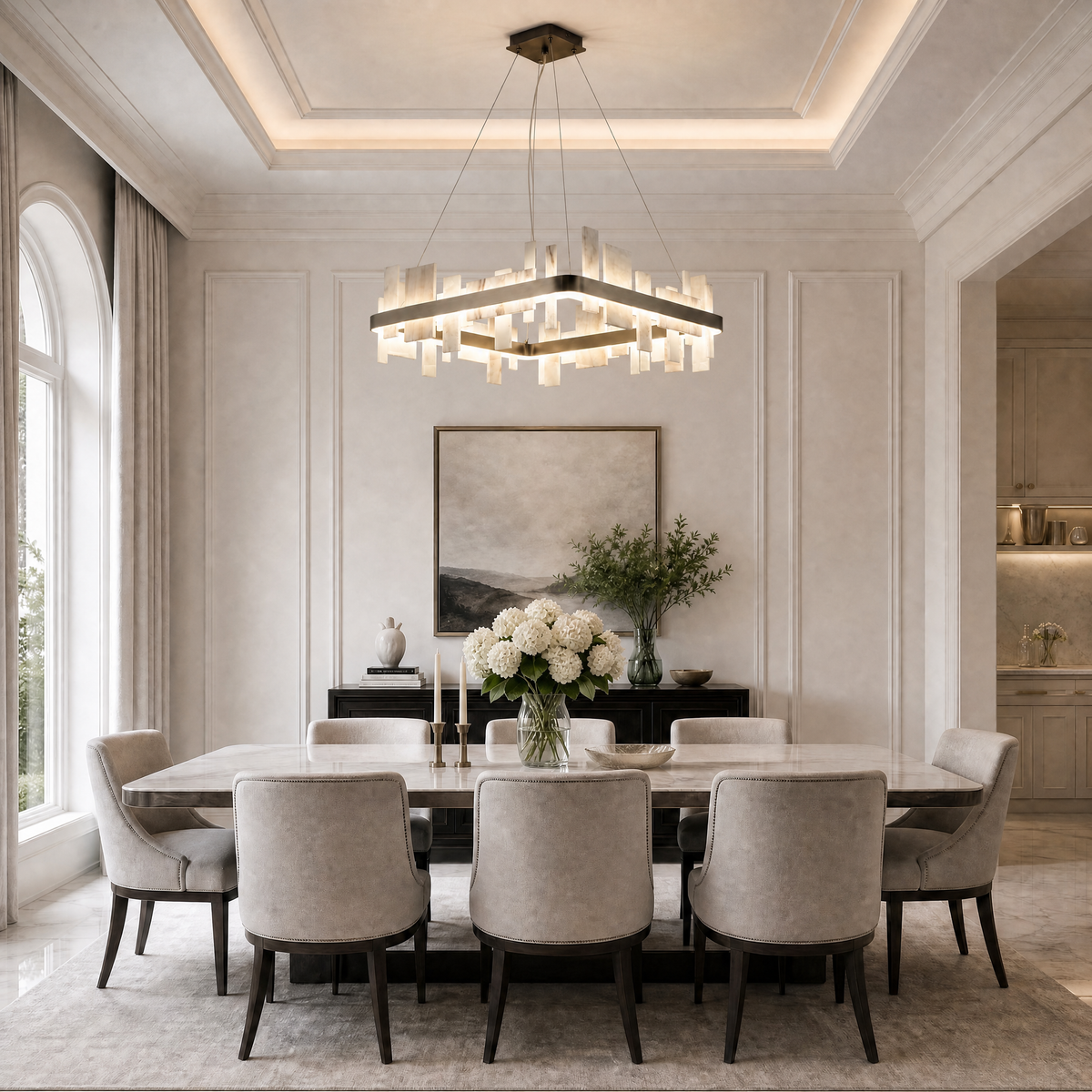 Mirage Natural Stone Chandelier 31" (2)