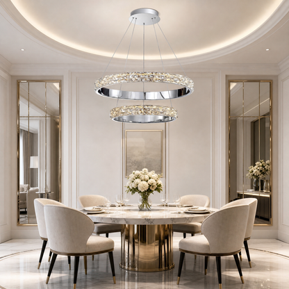 Vega Crystal Halo Chandelier 32"D (4)