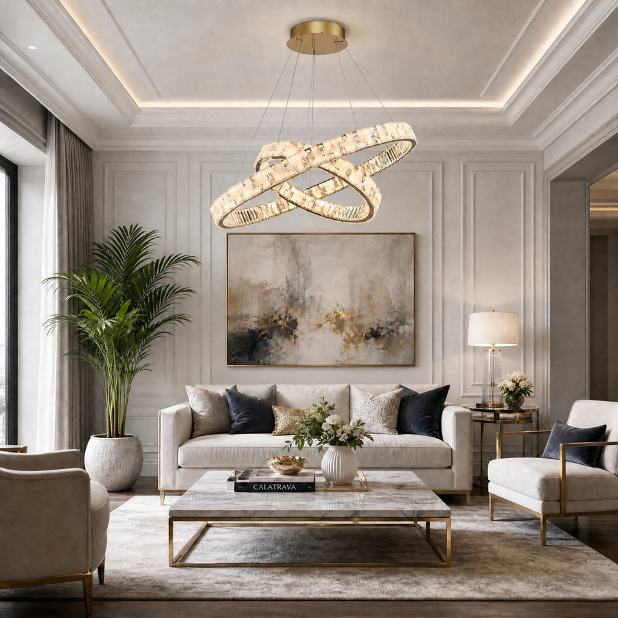Ellery Crystal Galaxy Chandelier 37" (4)