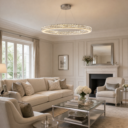 Vera Crystal and Alabaster Chandelier (5)
