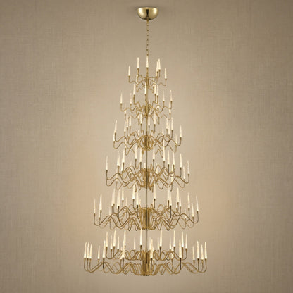 Large Chandelier in gold