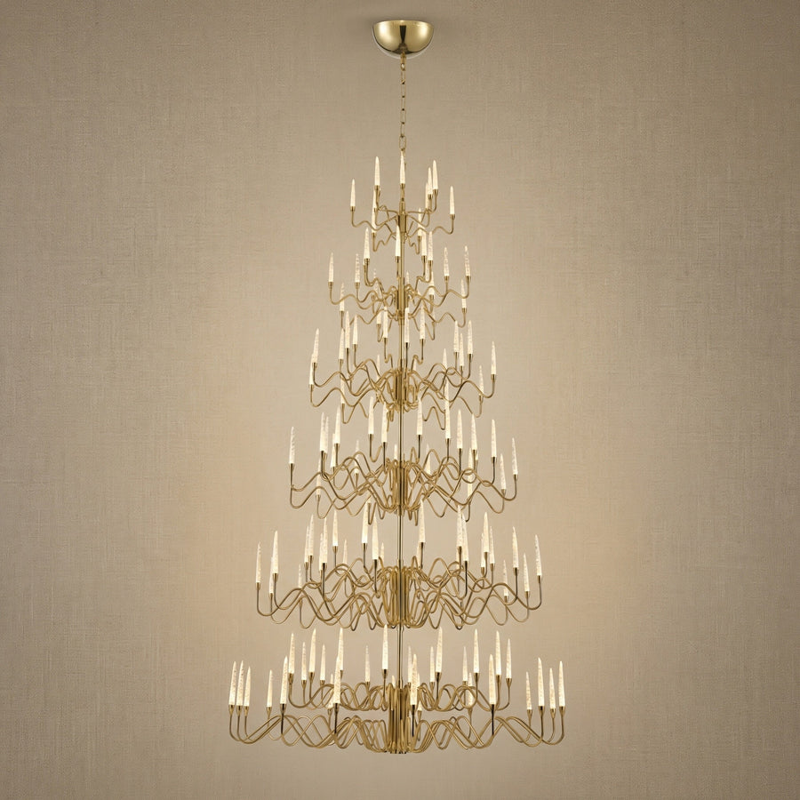 Large Chandelier in gold