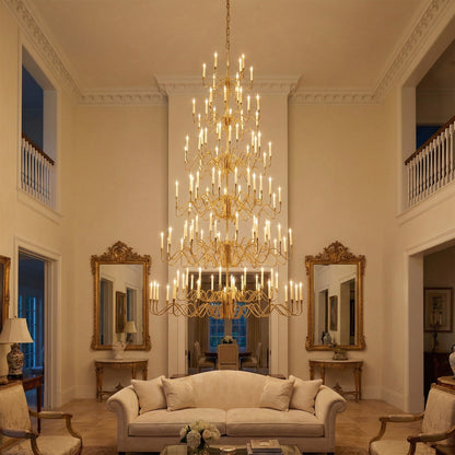 Large Chandelier in a living room