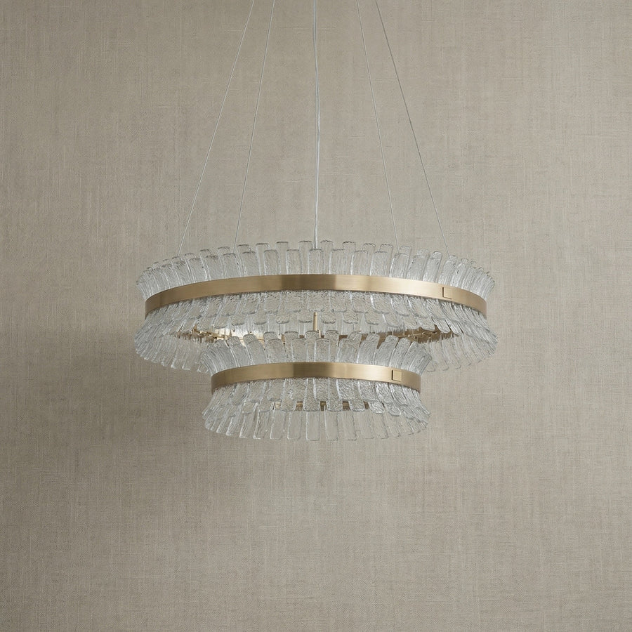 Detail of the stainless steel with champagne gold finish