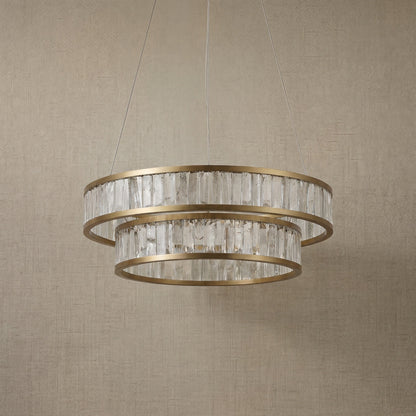 Chandelier in a dining room
