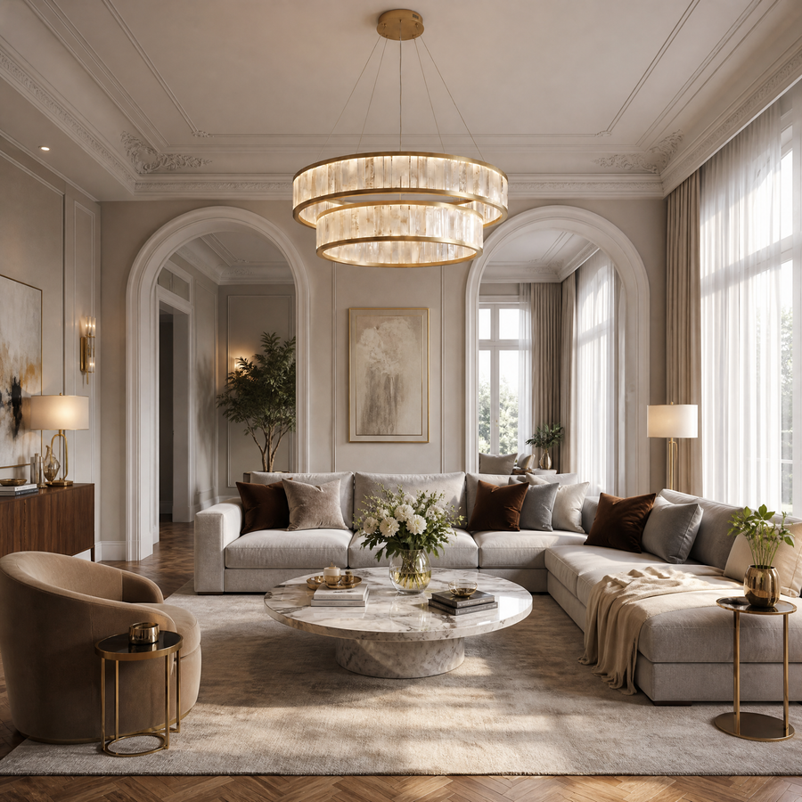 Chandelier in a foyer