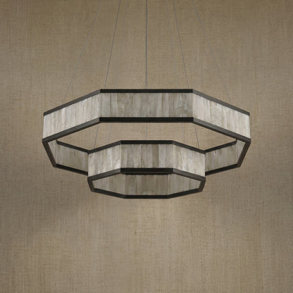 Natural Stone Pendant Light in a living room