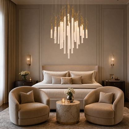 Modern Chandelier in a foyer