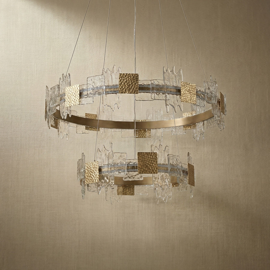 Contemporary Living Room Chandelier in a dining room