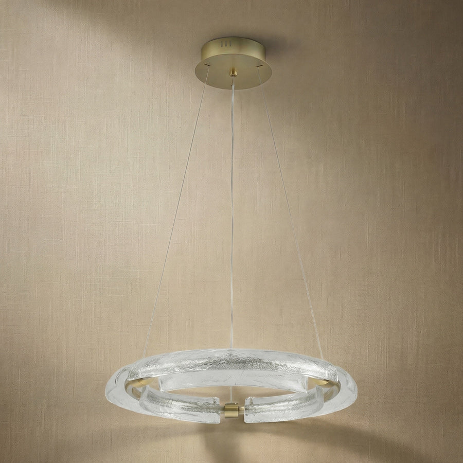 Glass Chandelier in a foyer