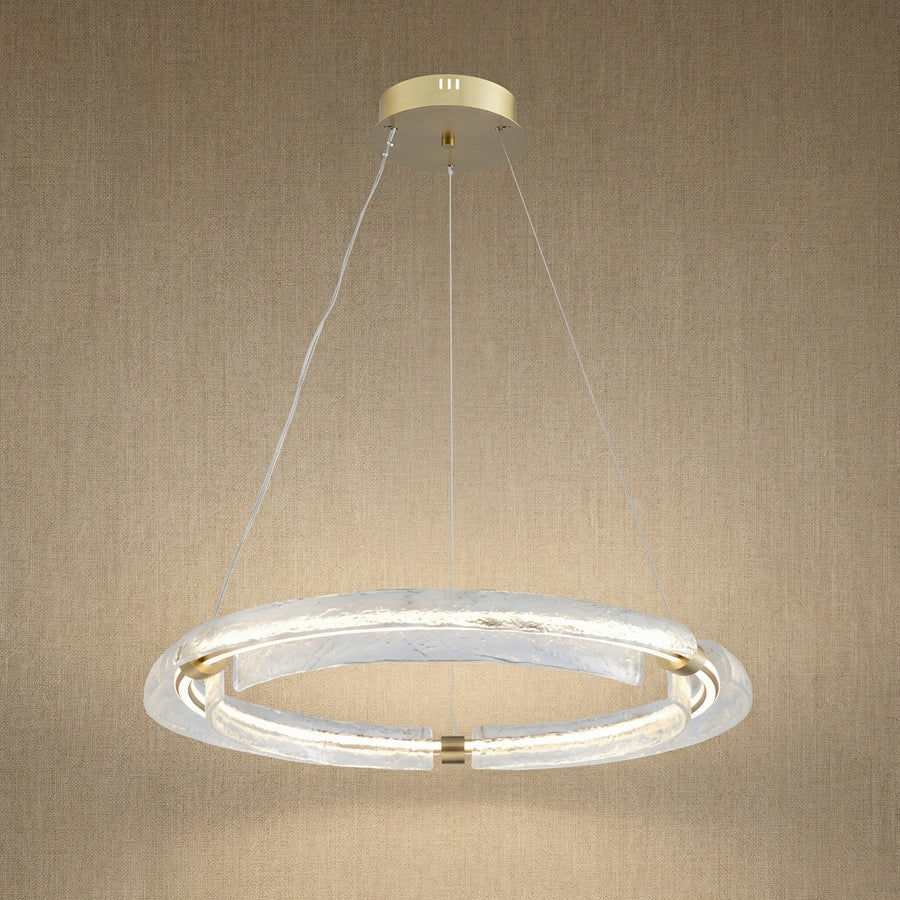 Glass Pendant Light in a living room