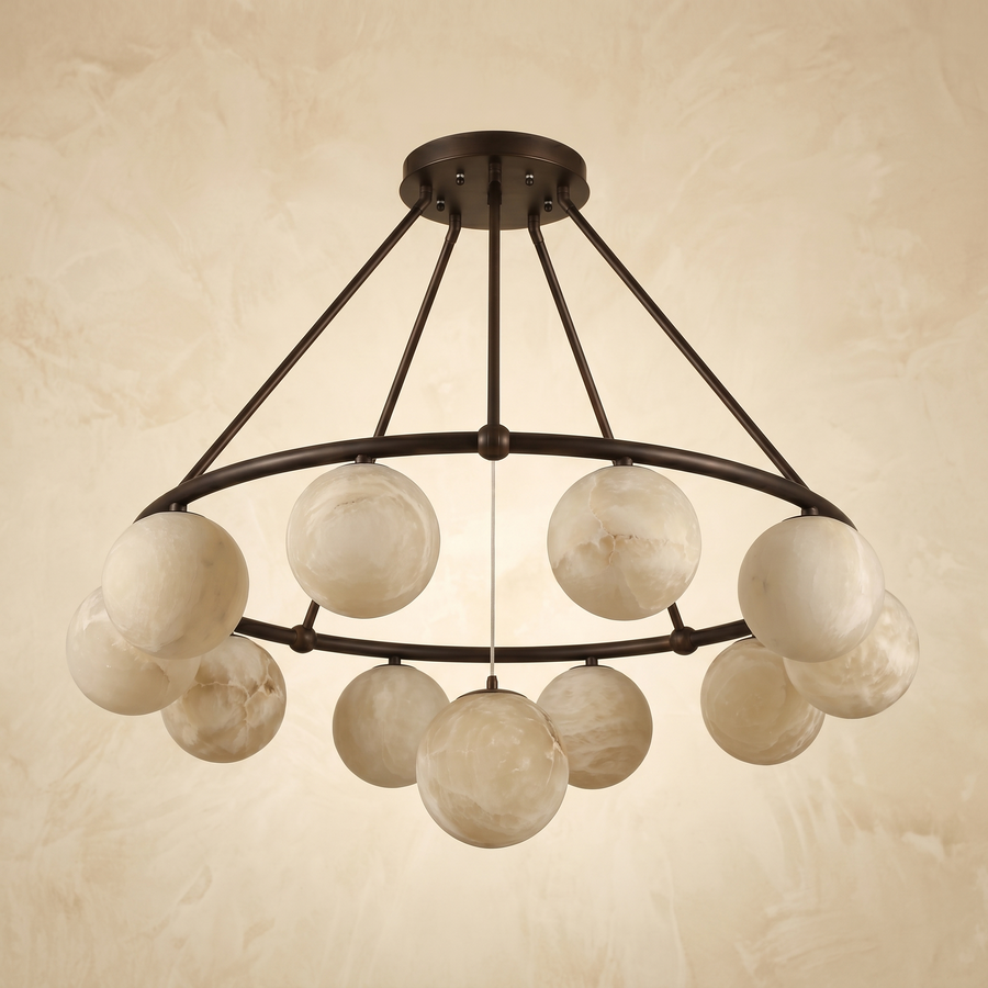 Ring Cluster Pendant Alabaster — D1030 — mra-ring-cluster-pendant-d1030-dark