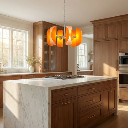 Pendant Light Fixtures Glass in a dining room