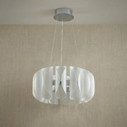 Modern Glass Chandelier in a dining room