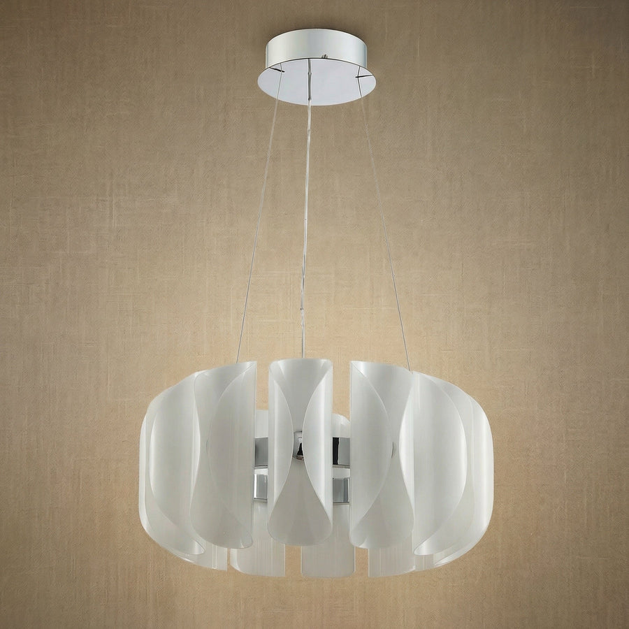 Detail of the handcrafted glass with chrome finish