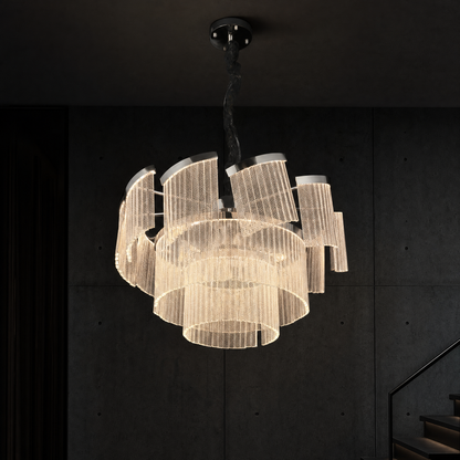 Prismata Crystal Modern Sculptural Ring Chandelier - main