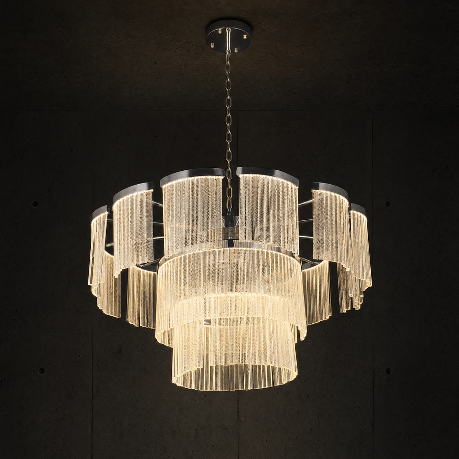 Prismata Crystal Modern Sculptural Ring Chandelier - main
