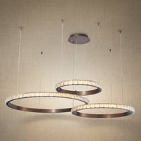Drake Triple-Ring Crystal Chandelier
