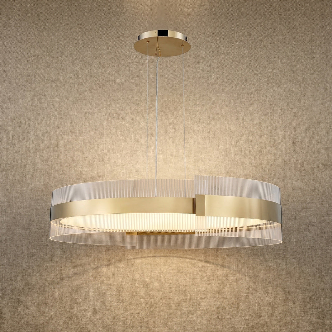 Ribbon Round Modern Chandelier