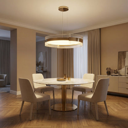 Ribbon Round Modern Chandelier - scene 1