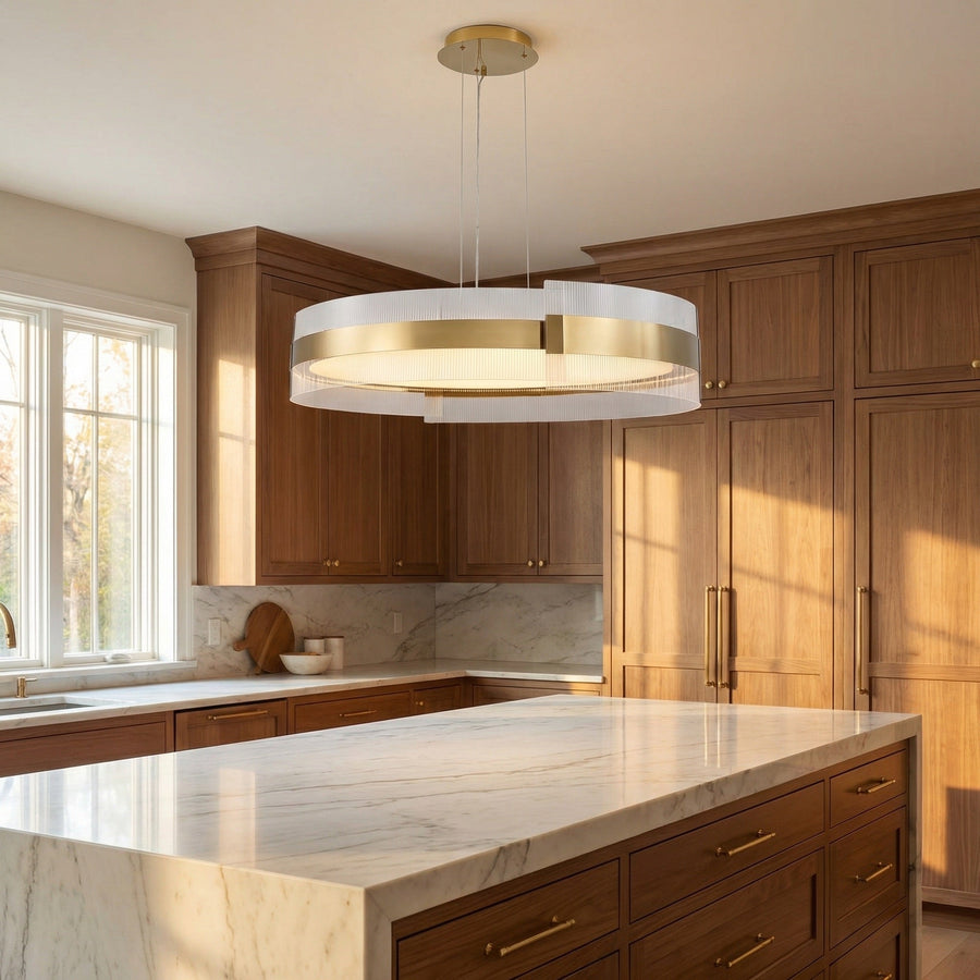 Ribbon Round Modern Chandelier - scene 2