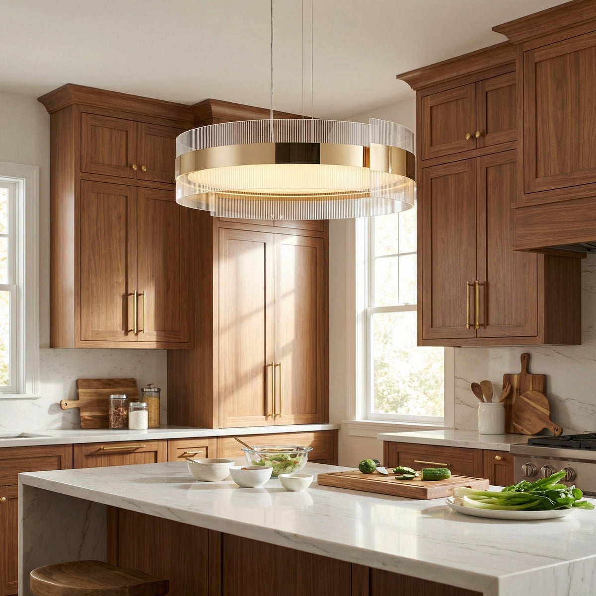 Ribbon Round Modern Chandelier - scene 2 (5)