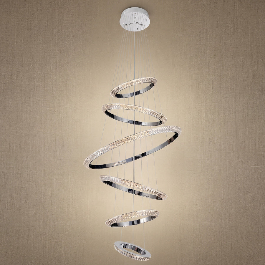 Bryant Crystal Cascading Chandelier 47.2"