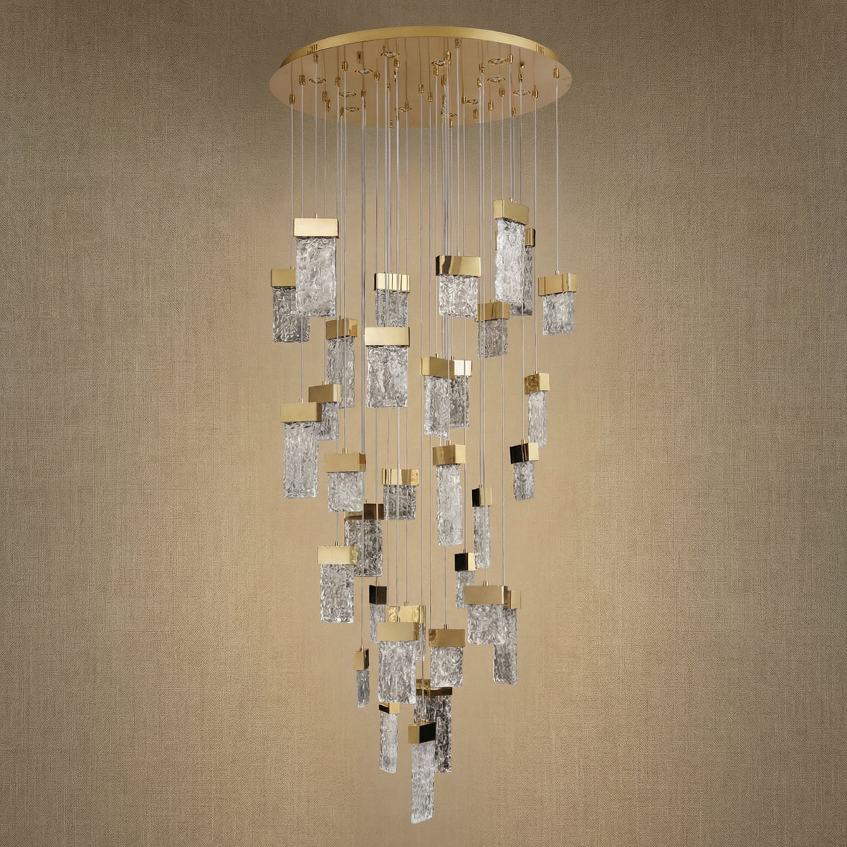 Knox Blown Glass Cascading Chandelier 31.5" - dark