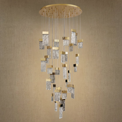 Knox Blown Glass Cascading Chandelier 31.5" - dark