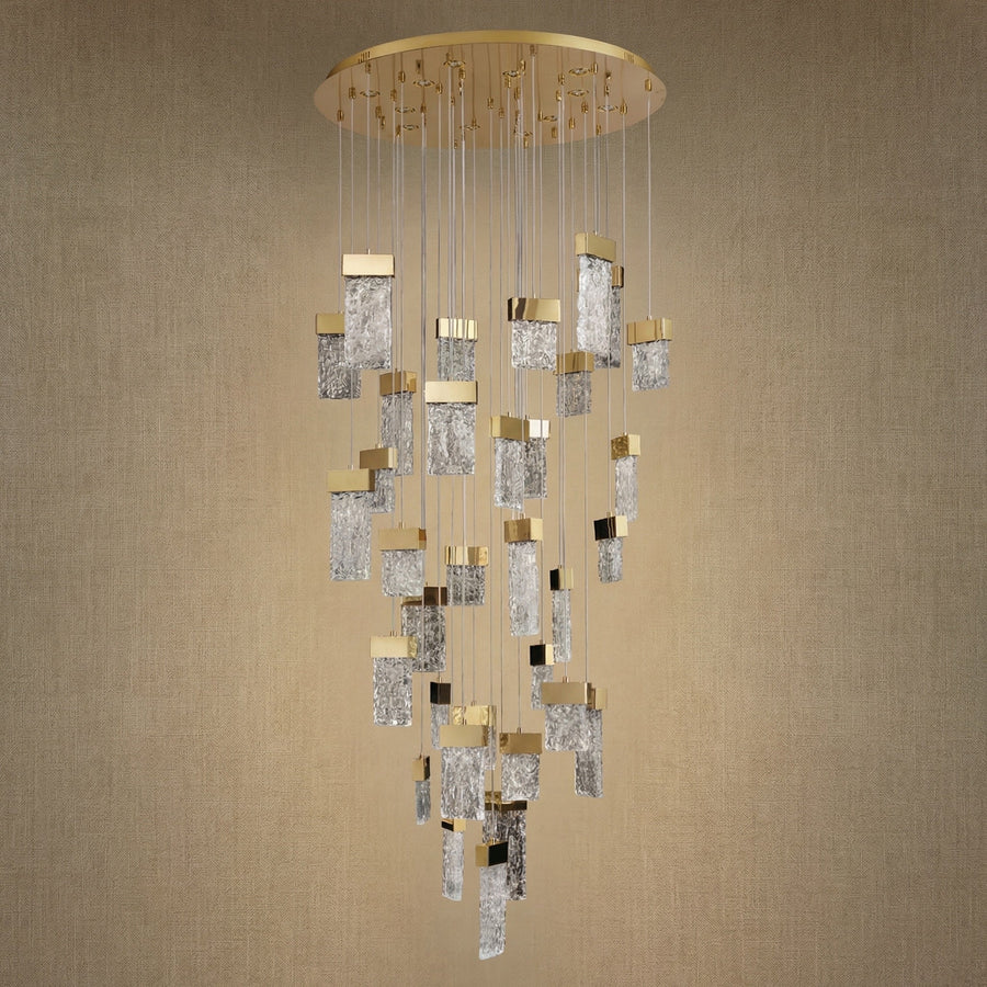Knox Blown Glass Cascading Chandelier 31.5" - dark