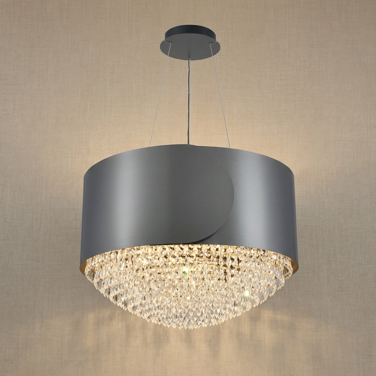 Theron Crystal Pendant Light 28"