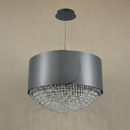 Theron Crystal Pendant Light 28" - dark