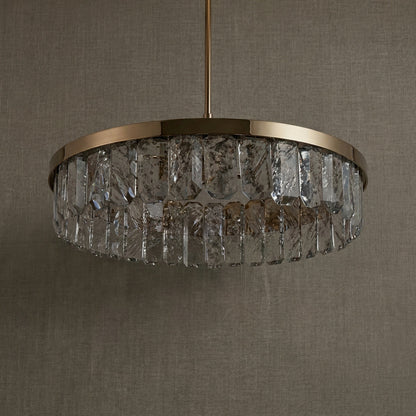 Selene Round Crystal Chandelier - dark