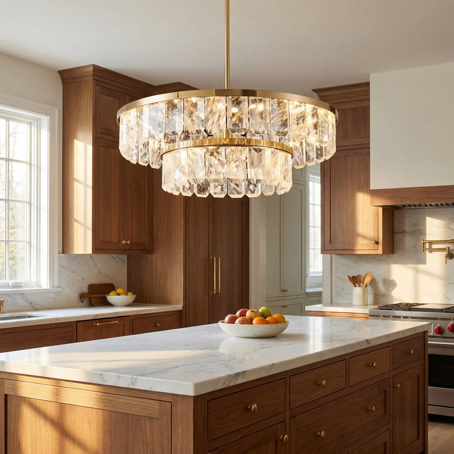 Selene Round Crystal Chandelier - scene 2 (2)