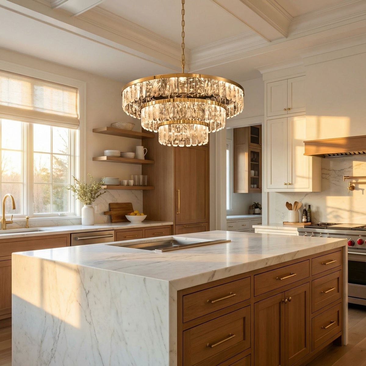 Selene Round Crystal Chandelier - scene 2 (3)