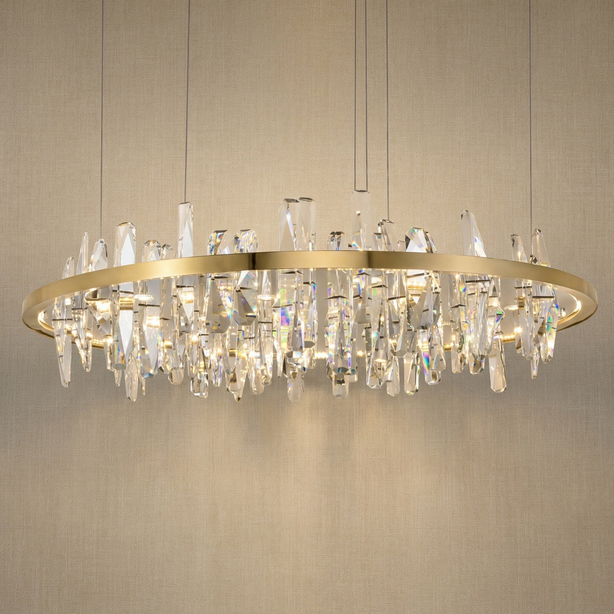 Nora Round Crystal Pendant Light
