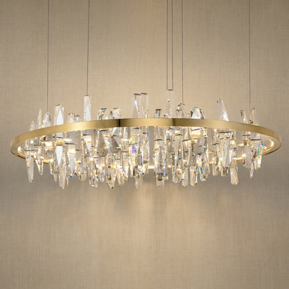 Nora Round Crystal Pendant Light