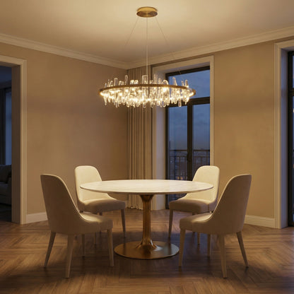 Nora Round Crystal Pendant Light - scene 1