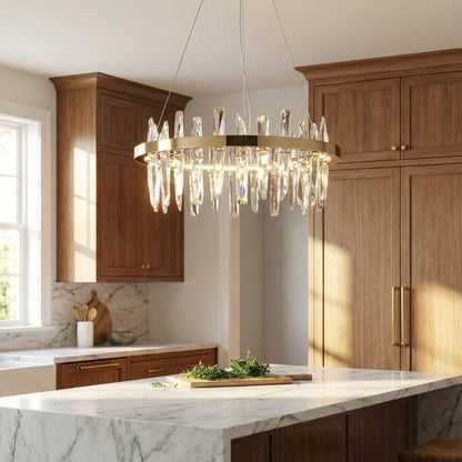 Nora Round Crystal Pendant Light - scene 2 (2)