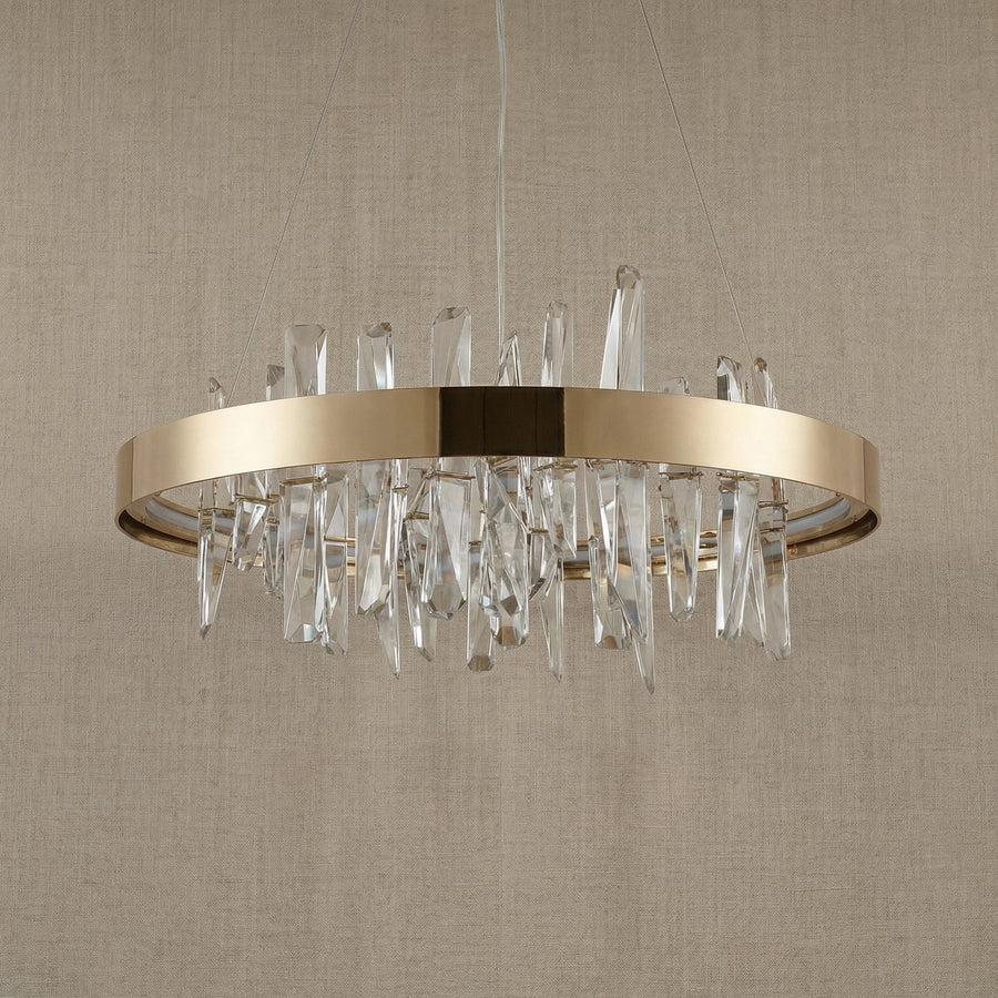 Nora Round Crystal Pendant Light - dark (2)