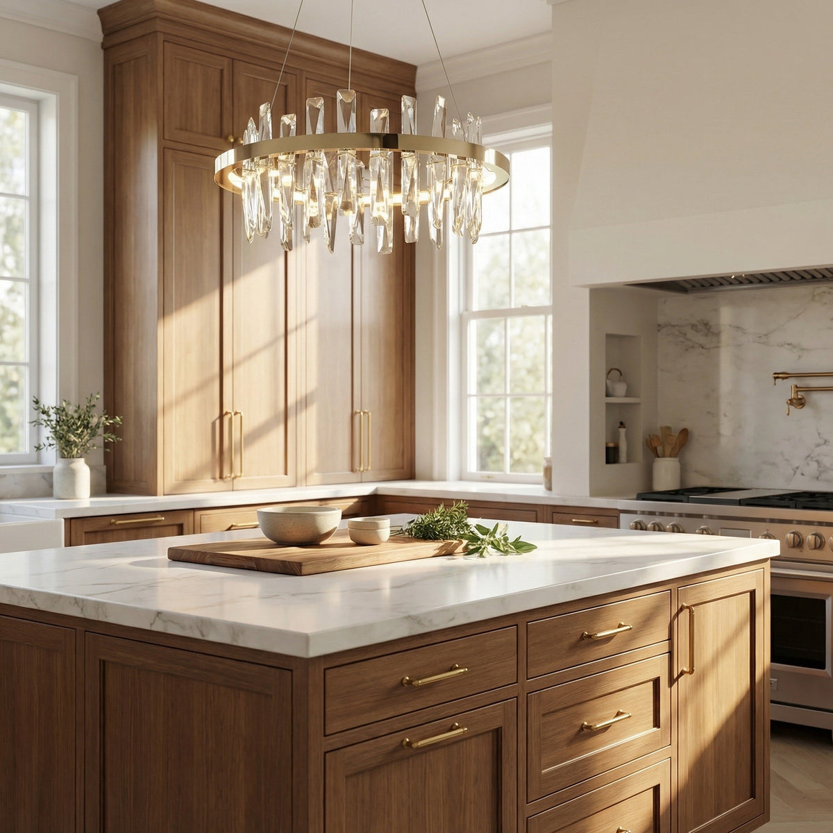 Nora Round Crystal Pendant Light - scene 2 (3)