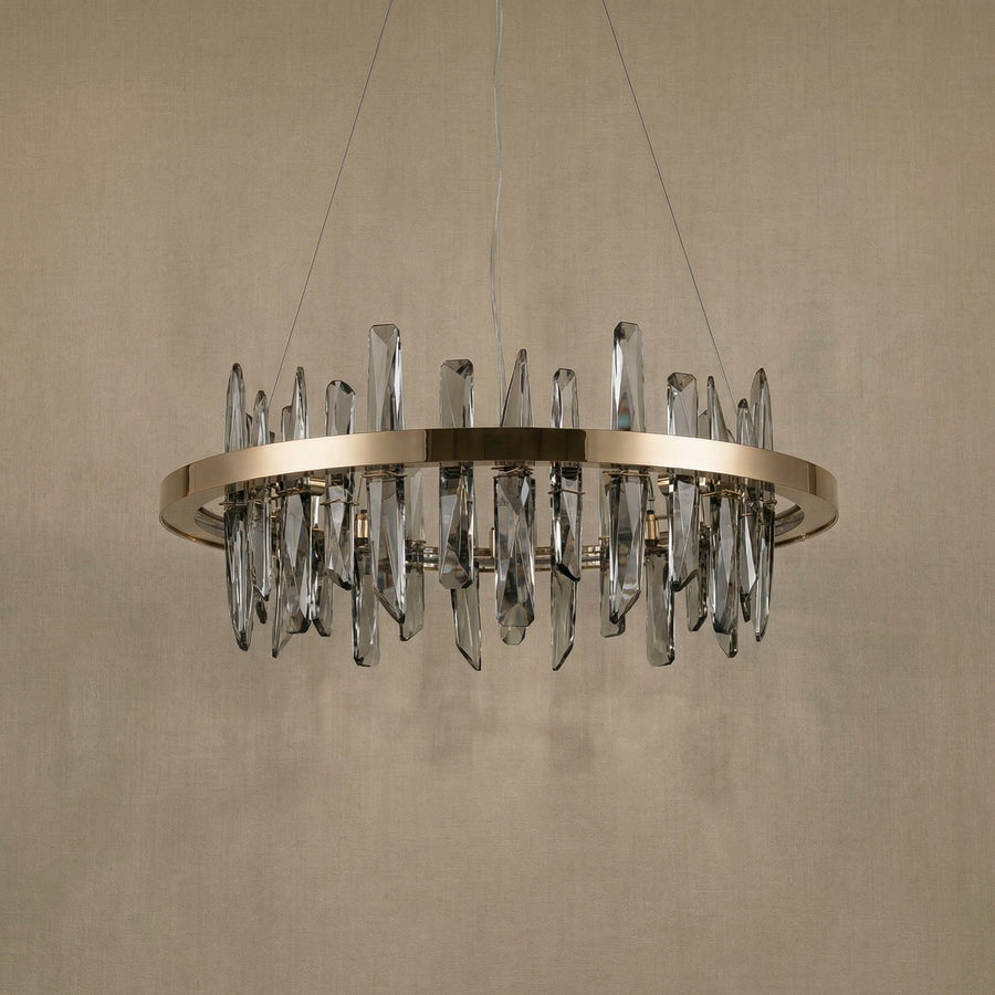 Nora Round Crystal Pendant Light - dark (3)