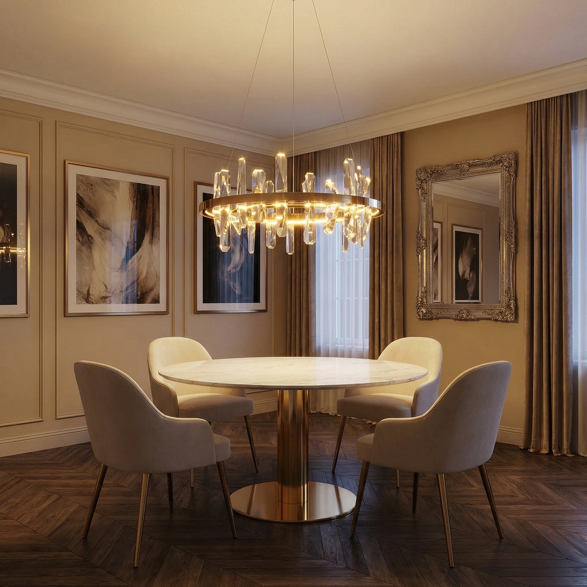Mira Ring Crystal Chandelier - scene 1 (2)