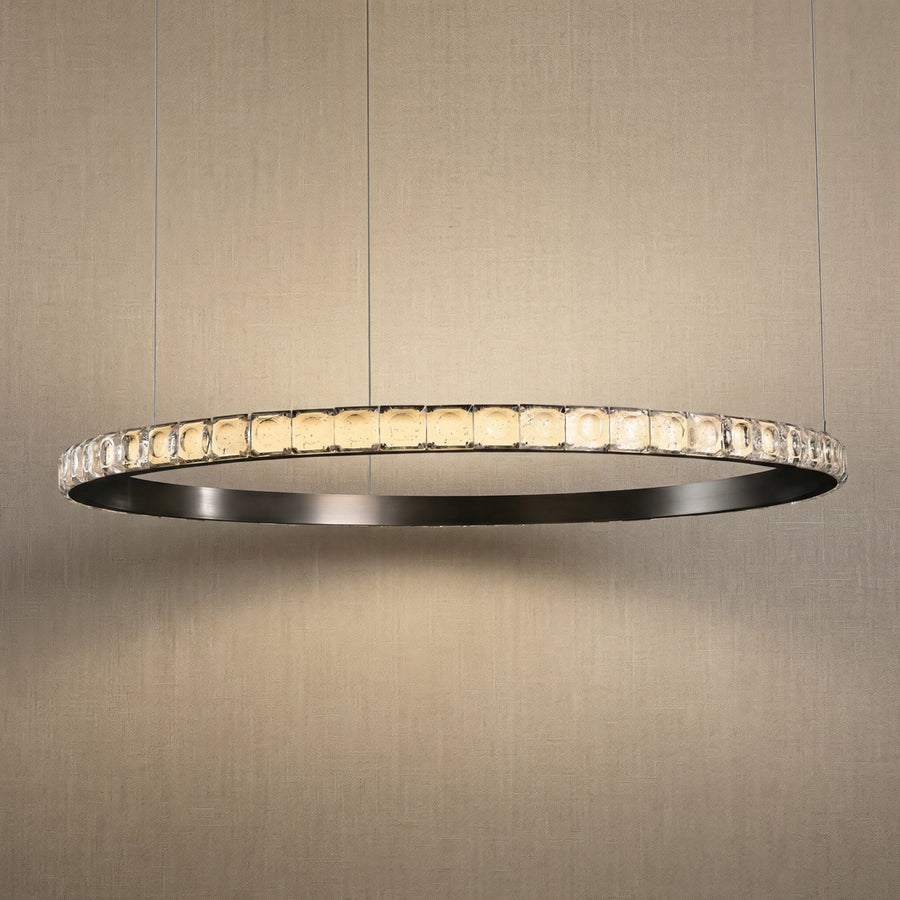Drake Single-Ring Crystal Chandelier