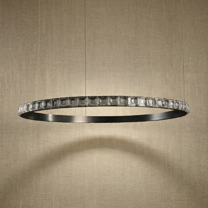 Drake Single-Ring Crystal Chandelier - dark (2)