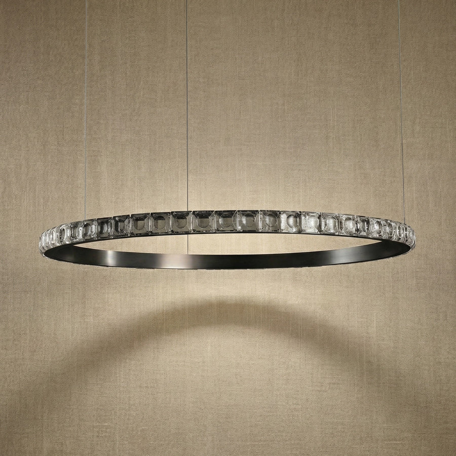 Drake Single-Ring Crystal Chandelier - dark (2)